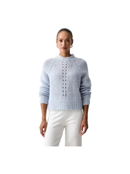 Sweter Twinset wełniany niebieski