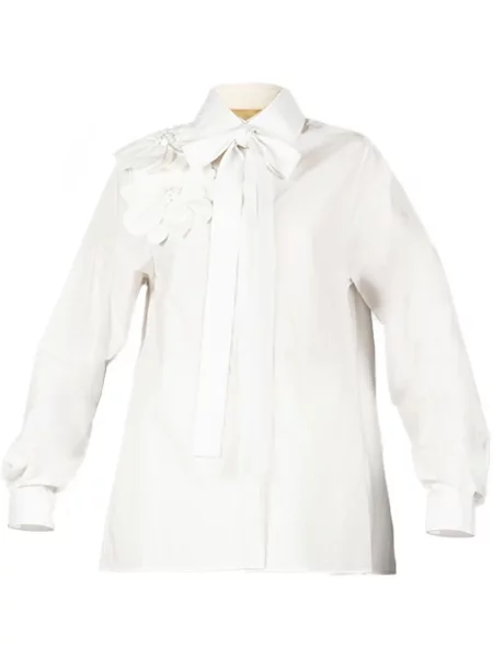 Cămașă Elie Saab cu model floral alb