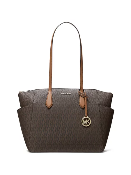 Geantă shopper Michael Kors cu imagine maro