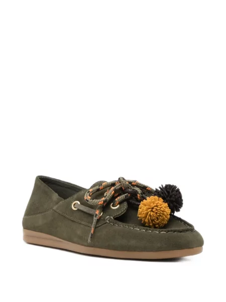 Велурени лоуфъри Toral Shoes зелено