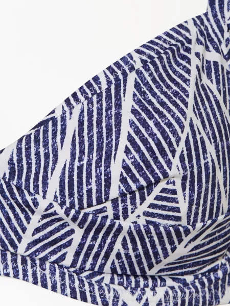 Lidea Podprsenka Bikini S Ramínky Indigo Grid tmavě modrá bílá
