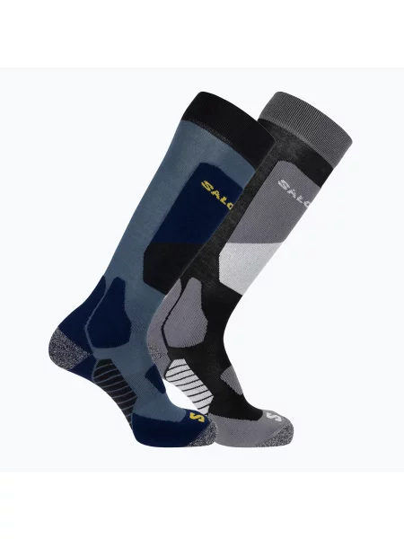 Скиорски чорапи Salomon S/Access 2 чифта black/ copen blue черно