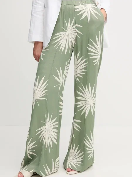 Панталон OUI със стандартна кройка с висока талия зелено