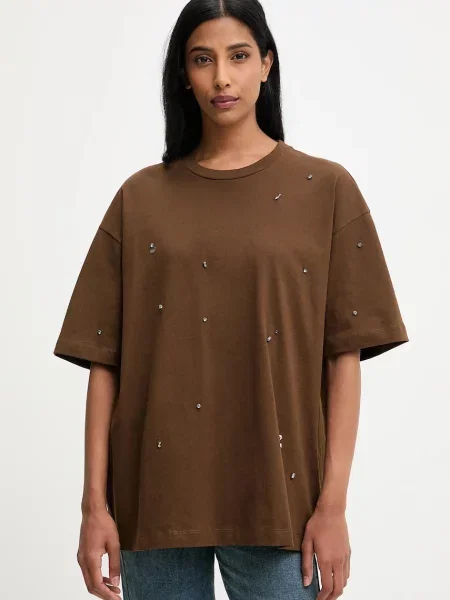 Answear.LAB t-shirt brązowa