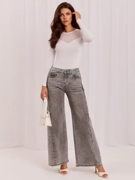 Blugi Italy Moda alb