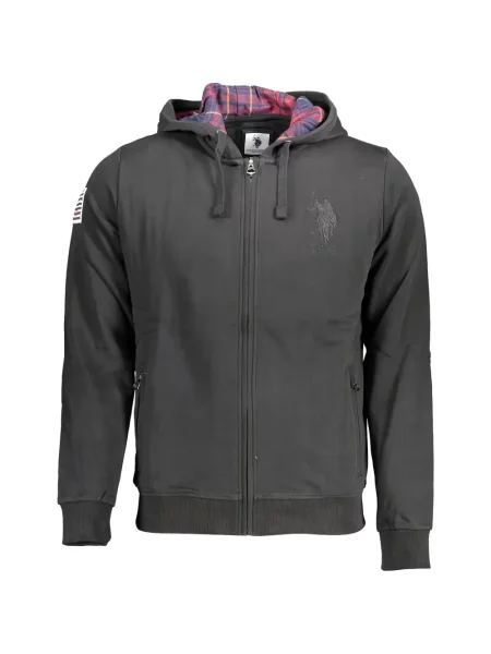 Hanorac cu glugă U.s. Polo Assn. cu broderie gri