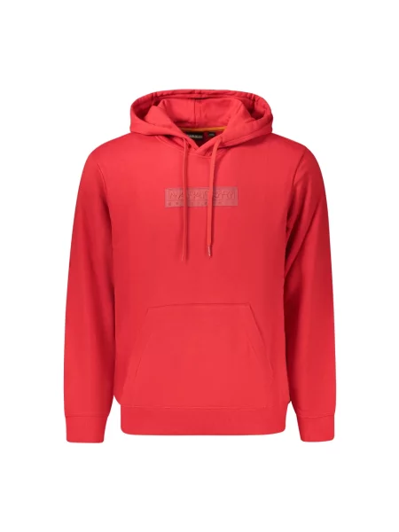 Bluza z kapturem Napapijri z kapturem z logo czerwona