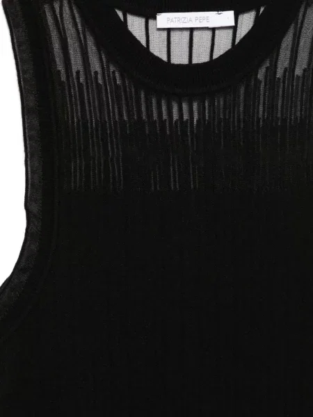 Top Patrizia Pepe tricotate transparente negru