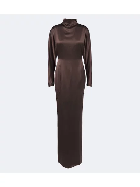 Rochie Max Mara din satin maro