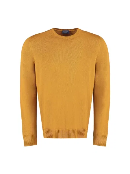 Sweter Drumohr wełniany brązowy