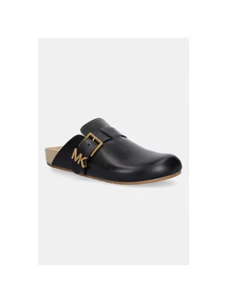 Klapki mules Michael Kors skórzane czarne