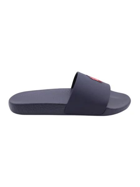 Polo Ralph Lauren Klapki Polo Slide Granatowy niebieska