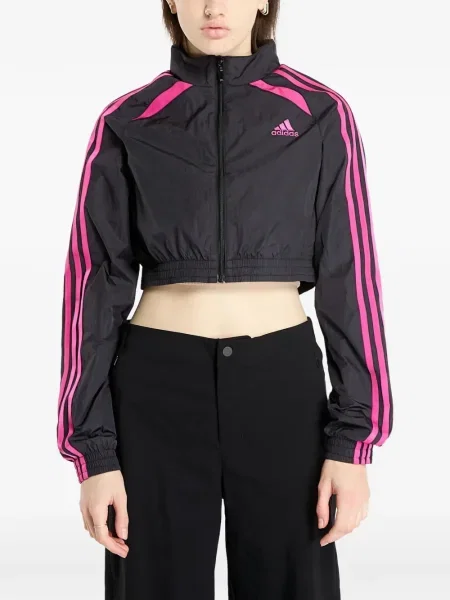 Cropp tricou Adidas din dantelă cu imagine negru