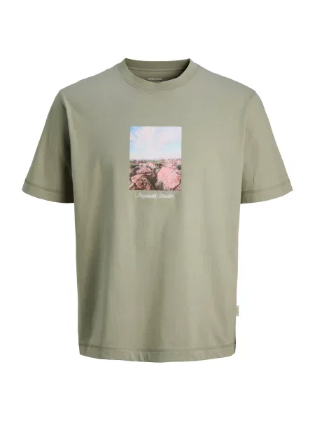 JACK & JONES Majica JORNORREBRO svetlo / travnato zelena / puder modra