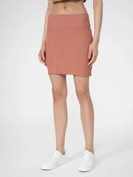 4F Спідниця міні без підкладки помаранчевий