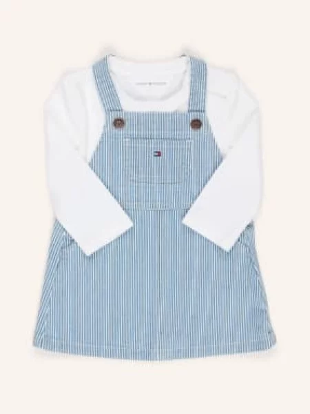 Tommy Hilfiger Sada: Tričko S Dlouhým Rukávem A Šaty tmavě modrá bílá