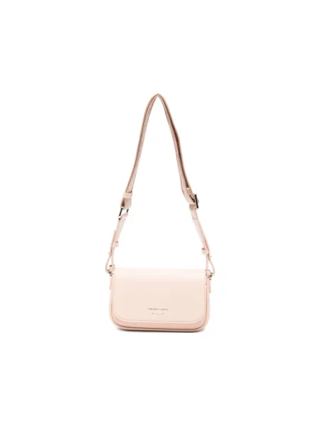 Lniana torebka crossbody Emporio Armani beżowa