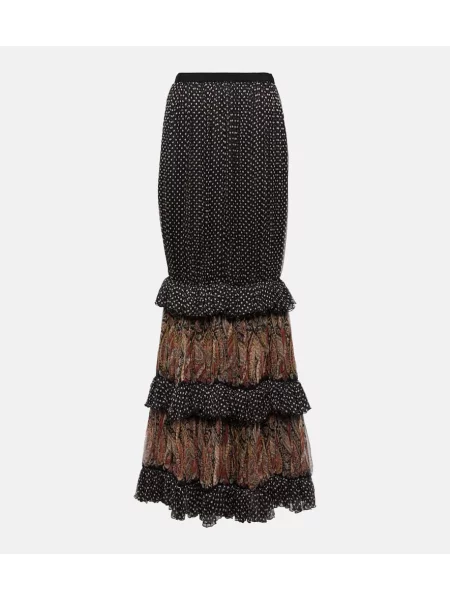 Fusta maxi Etro de mătase cu imagine
