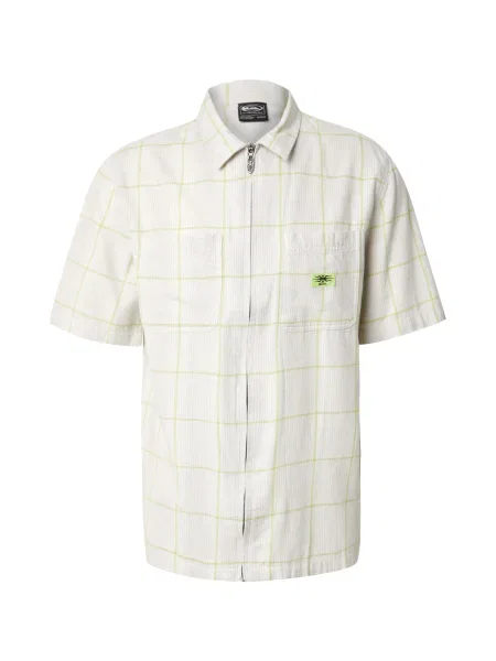 QUIKSILVER Funkcionalna srajca MERCURY svetlo siva / svetlo zelena bela