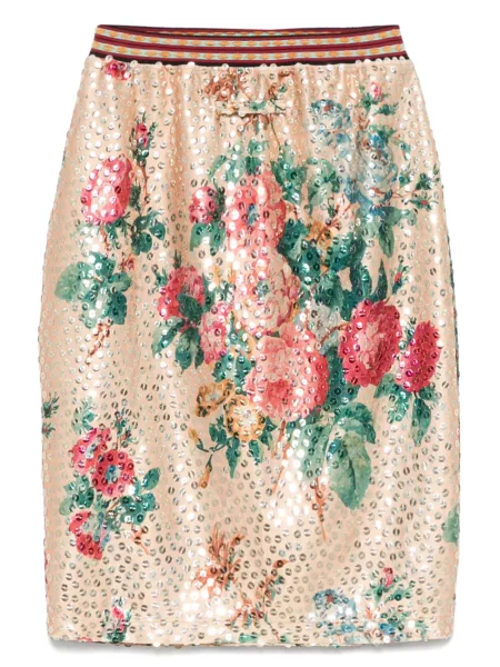 Květinová mini mini sukně Jean Paul Gaultier Pre-owned s potiskem oranžová