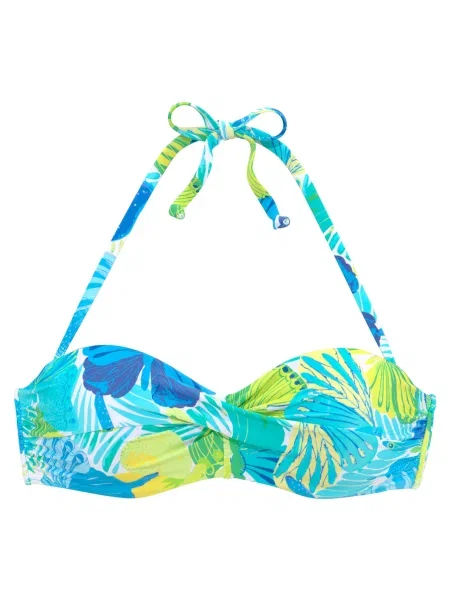 SUNSEEKER Sutien costum de baie albastru / galben / verde alb