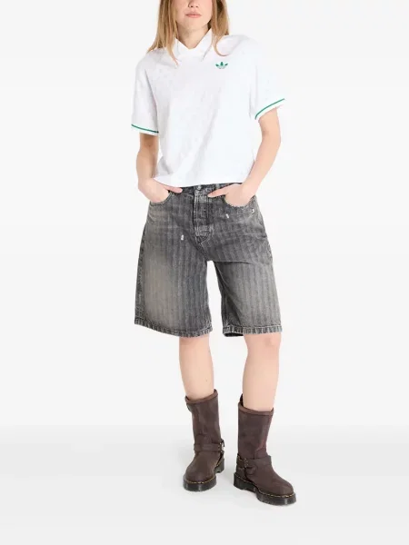 Top sport Adidas cu dungi de catifea cord tenis albastru