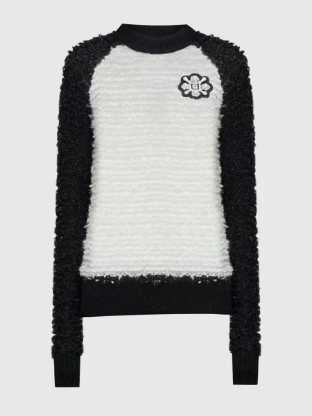 Джемпер з аплікацією у вигляді монограми логотипа Balmain білий