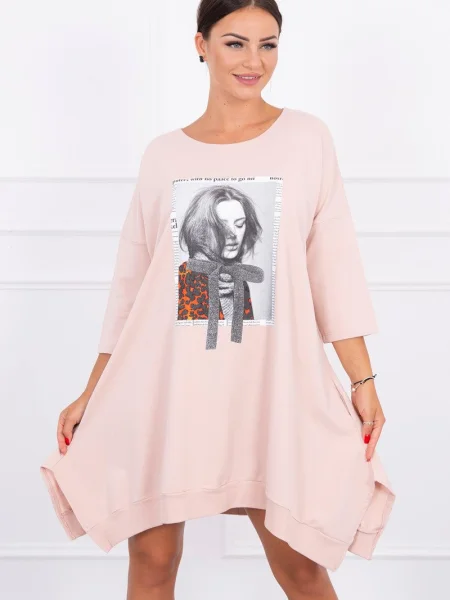 Rochie Kesi cu imagine de costum roz