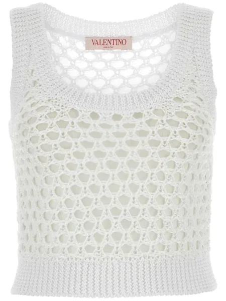 Cropp top Valentino Garavani tricotate alb