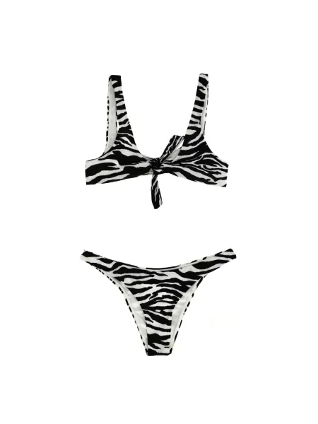 Lniany wielobarwność bikini The Attico