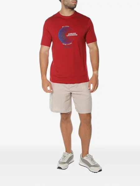 Tricou Armani Exchange cu imagine roșu