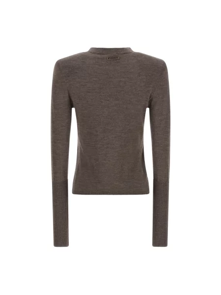 Sweter Pinko wełniany brązowy