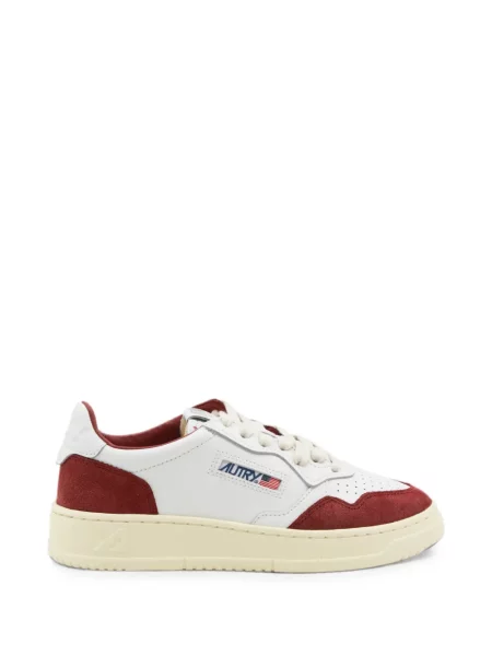 Sneakerși Autry cu șireturi din dantelă alb