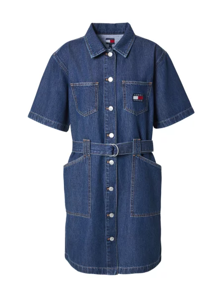 Tommy Jeans Rochie tip bluză denim albastru