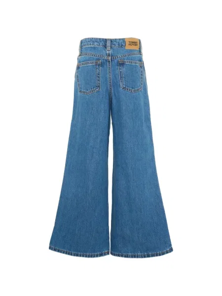 Szerokie jeansy dziecięce Tommy Hilfiger niebieskie