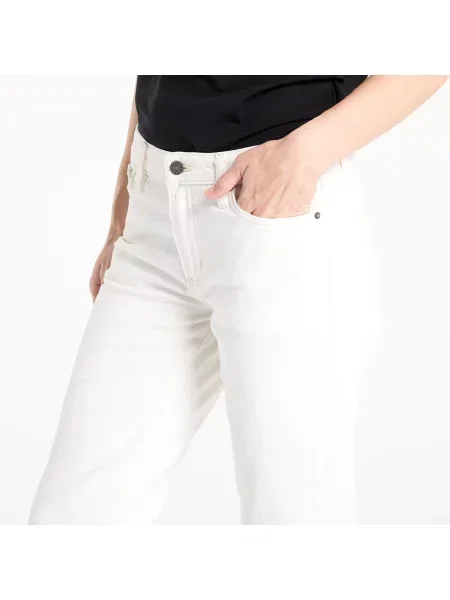 Панталони Guess Jeans Mid Rise Stra White 28 бяло