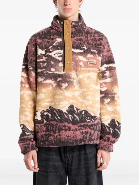 Pulover Columbia din fleece cu imagine maro
