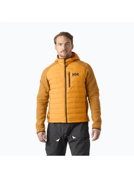 Geacă hibrid pentru bărbați Helly Hansen Skagen Hybrid Knit Insulator ignite orange portocaliu