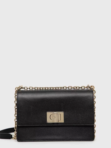 Furla De piele geantă pe umăr FURLA negru