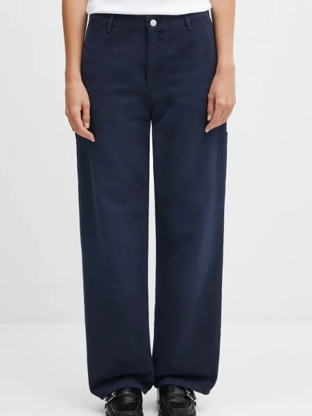 Παντελόνι Carhartt WIP W Pierce Pant Straight ναυτικό μπλε