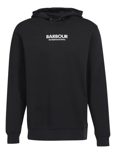 Hanorac cu glugă Barbour cu broderie negru