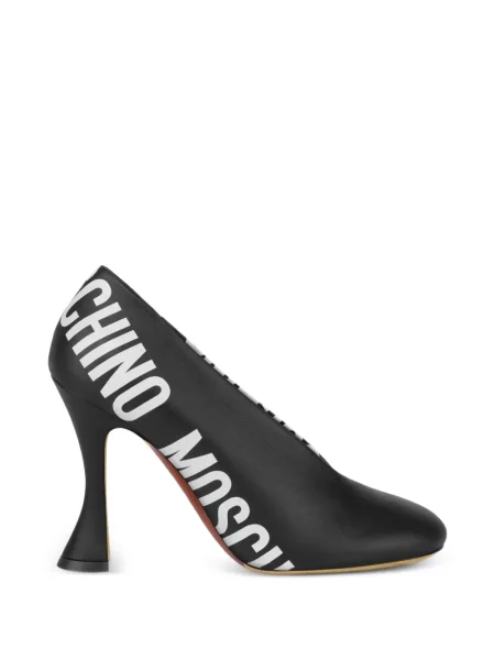 Pantofi cu toc Moschino cu imagine negru