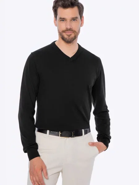 Sweter z kaszmirem czarny