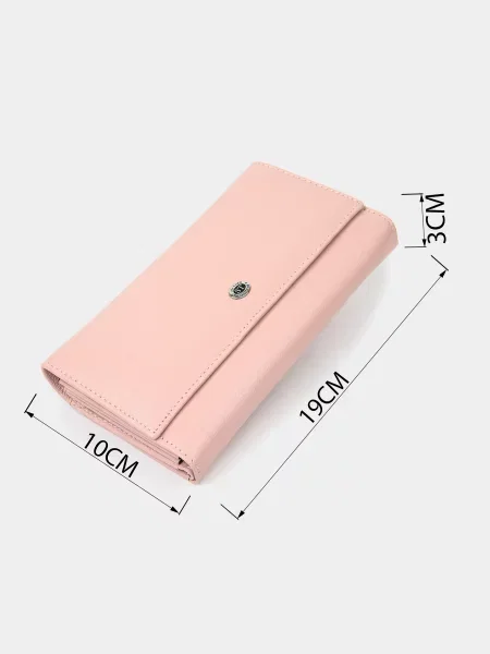 Кожаный кошелек St Leather Accessories розовый