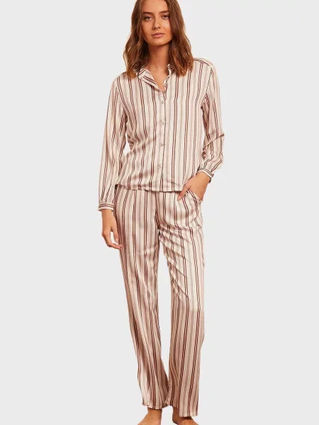 Пижама Etam в полоску розовая