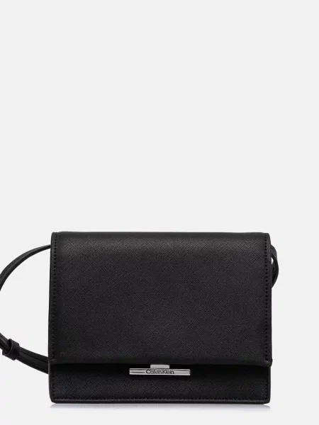 Torebka crossbody Calvin Klein skórzana czarna