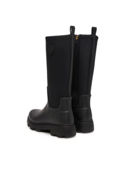 Tommy Hilfiger Guminiai batai Th Stamp Warm Knee Rain Boot juoda