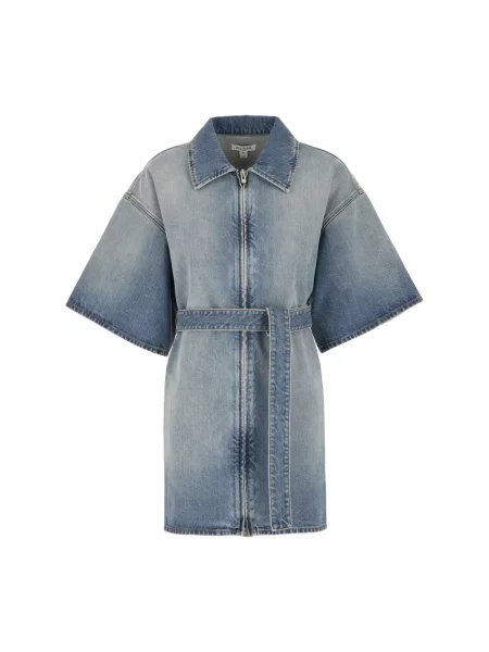 Sukienka koszulowa Alaïa niebieska