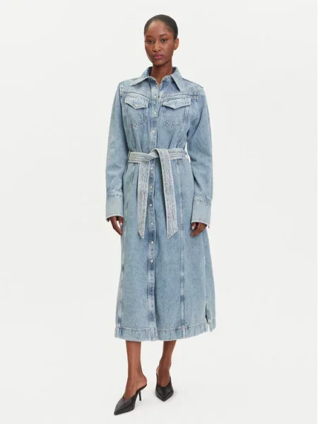 Jeans obleka BOSS modra