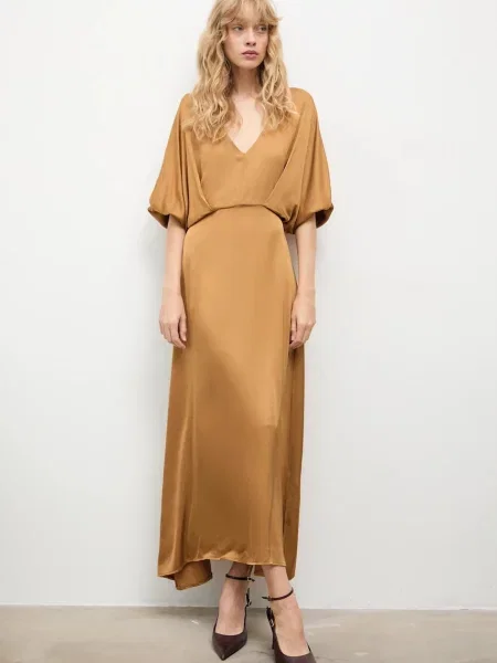 Сукня Answear.LAB maxi розкльошена чорний